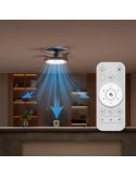 ATLAS LED- Ventilador Nickel-Finish, 106 cm, 28 W + 35 W, 4500 lm, Farbtemperatur, dimmbar, DC-Fernbedienung, IP20