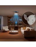 ATLAS LED- Ventilador Nickel-Finish, 106 cm, 28 W + 35 W, 4500 lm, Farbtemperatur, dimmbar, DC-Fernbedienung, IP20