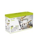 Plafón Ventilador LED CERÁMICA M blanco cerámica/madera Ø1220mm 20W CCT 3000-5000K 2520lm DC