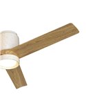 Plafón Ventilador LED CERÁMICA M blanco cerámica/madera Ø1220mm 20W CCT 3000-5000K 2520lm DC