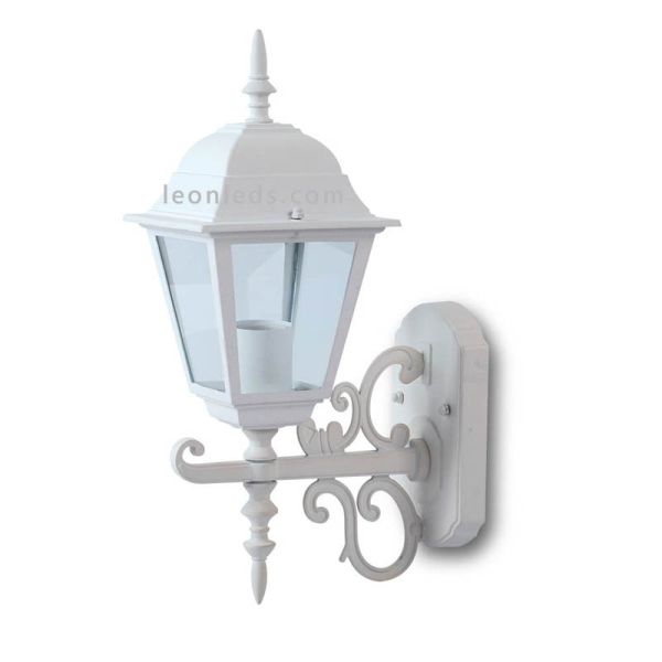 Applique murale d'extérieur blanche IP44 avec douille E27 par Vtac au meilleur prix | leonleds.com
