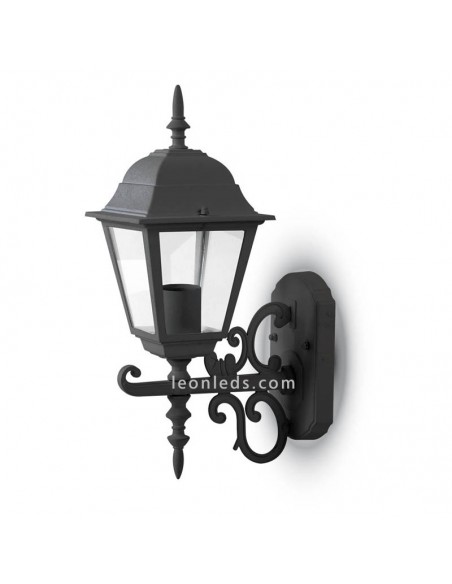 Aplique de pared para exterior IP44 de VTac con acabado negro al mejor precio | LeonLeds Iluminación