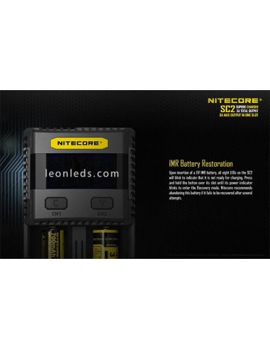 Nitecore SC2 Cargador | Cargador nitecore SC2 | LeonLeds Iluminación