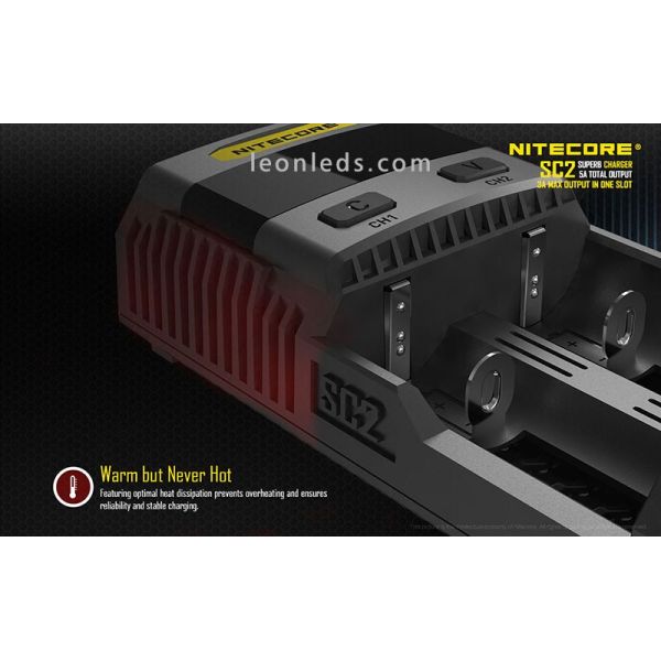 Nitecore SC2 Cargador | Cargador nitecore SC2 | LeonLeds Iluminación