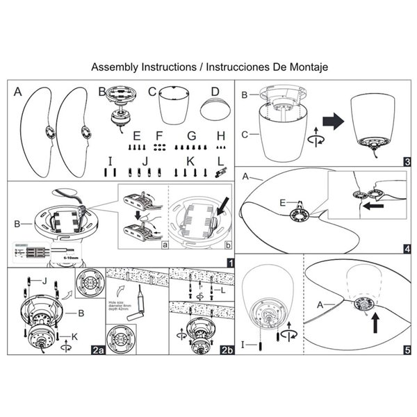 Ventilador de techo tipo plafón LED ONA negro madera Ø700mm 18W 2520lm CCT 3000-5000K motor DC silencioso