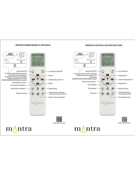 Ventilador de techo tipo plafón LED ONA negro madera Ø700mm 18W 2520lm CCT 3000-5000K motor DC silencioso