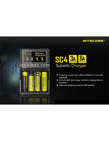 Cargador de Baterias Nitecore SC4 4...