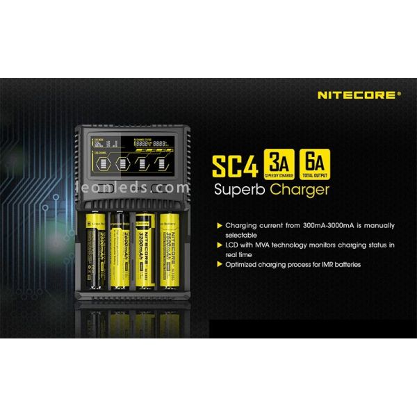 Nitecore SC4 Batterieladegerät 4...