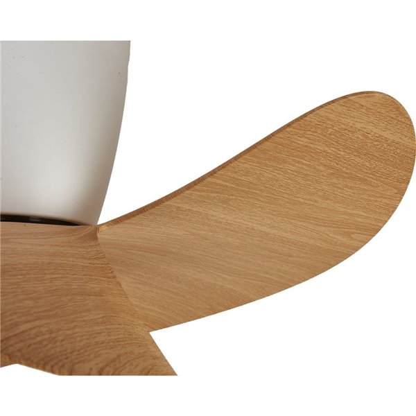 Ventilador de techo tipo plafón LED ONA negro madera Ø700mm 18W 2520lm CCT 3000-5000K motor DC silencioso