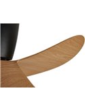 Ventilador de techo tipo plafón LED ONA negro madera Ø700mm 18W 2520lm CCT 3000-5000K motor DC silencioso