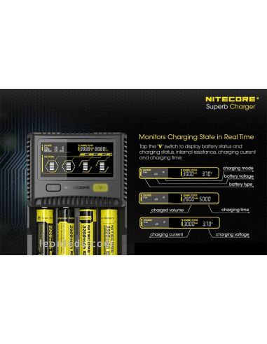 Chargeur de batteries Nitecore SC4 4...