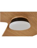 Ventilador de techo tipo plafón LED ONA negro madera Ø700mm 18W 2520lm CCT 3000-5000K motor DC silencioso