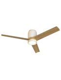 Plafón Ventilador LED CERÁMICA M blanco cerámica/madera Ø1220mm 20W CCT 3000-5000K 2520lm DC