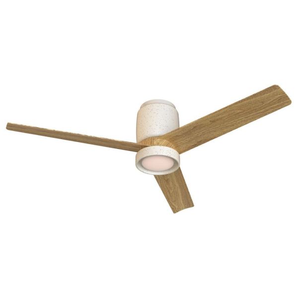Plafón Ventilador LED CERÁMICA M blanco cerámica/madera Ø1220mm 20W CCT 3000-5000K 2520lm DC