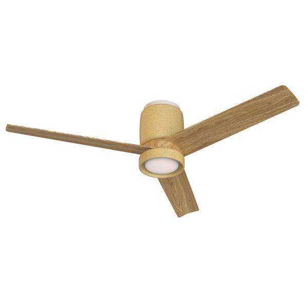 Plafón Ventilador LED CERÁMICA M beige cerámica/madera Ø1220mm 20W CCT 3000-5000K 2520lm DC