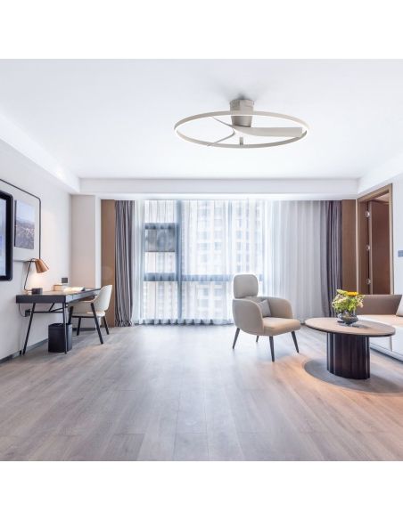 Plafón Ventilador LED NEPAL II grande blanco Ø1000mm 44W CCT 3000-5000K 4000lm DC