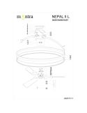 Plafón Ventilador LED NEPAL II grande blanco Ø1000mm 44W CCT 3000-5000K 4000lm DC