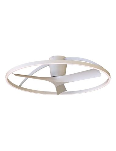 Plafón Ventilador LED NEPAL II grande blanco Ø1000mm 44W CCT 3000-5000K 4000lm DC