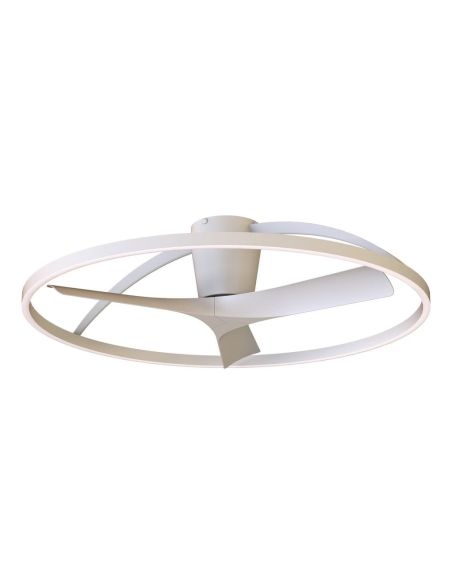 Luminária Ventoinha LED branca grande NEPAL II Ø1000mm 44W CCT 3000-5000K 4000lm DC