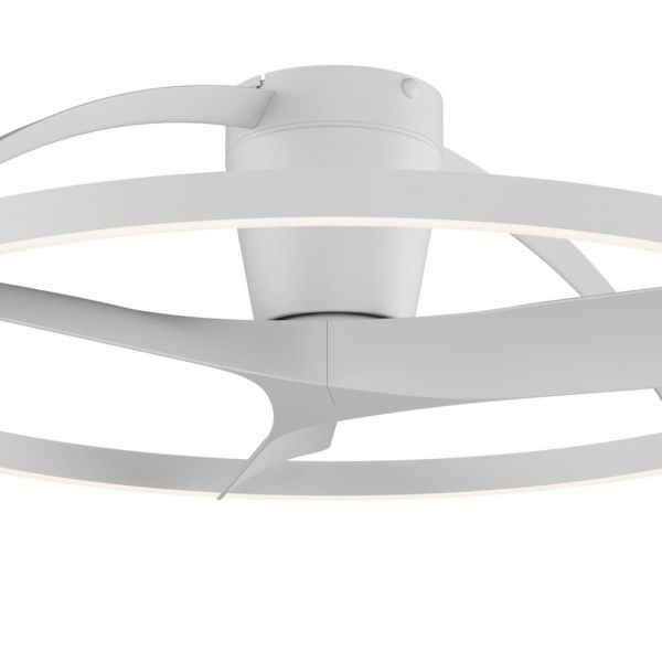 Plafón Ventilador LED NEPAL II grande blanco Ø1000mm 44W CCT 3000-5000K 4000lm DC