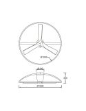 Plafón Ventilador LED NEPAL II grande blanco madera Ø1000mm 44W CCT 3000-5000K 4000lm  DC