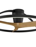 Plafón Ventilador LED NEPAL II grande negro madera Ø1000mm 44W CCT 3000-5000K 4000lm DC