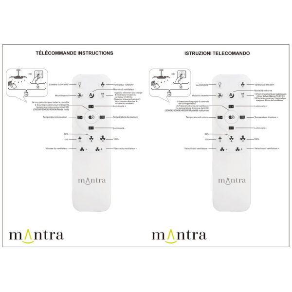 Plafón Ventilador LED ALOHA II blanco Ø830mm 40W 4200lm CCT 3000-5000K motor 25W DC silencioso