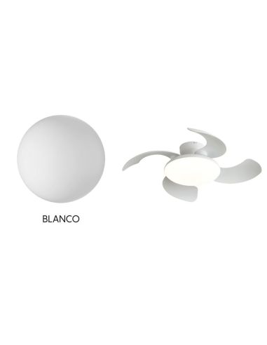 Plafón Ventilador LED ALOHA II blanco Ø830mm 40W 4200lm CCT 3000-5000K motor 25W DC silencioso