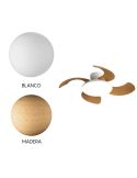 Plafón Ventilador LED ALOHA II blanco madera Ø830mm 40W 4200lm CCT 3000-5000K 25W DC silencioso