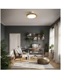 Plafón Ventilador LED ALOHA II blanco madera Ø830mm 40W 4200lm CCT 3000-5000K 25W DC silencioso