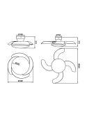 Plafón Ventilador LED ALOHA II blanco madera Ø830mm 40W 4200lm CCT 3000-5000K 25W DC silencioso