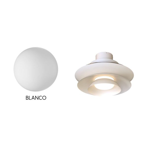 Ventilateur de plafond moderne à pales rétractables, LED ACONCAGUA blanc Ø1060mm 20W 2520lm CCT 3000-5000K DC
