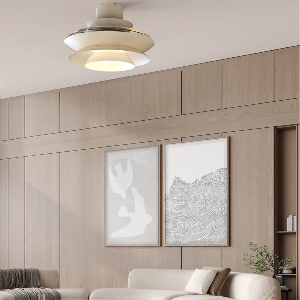 Ventoinha de teto moderno com pás retráteis, LED ACONCAGUA branco Ø1060mm 20W 2520lm CCT 3000-5000K DC