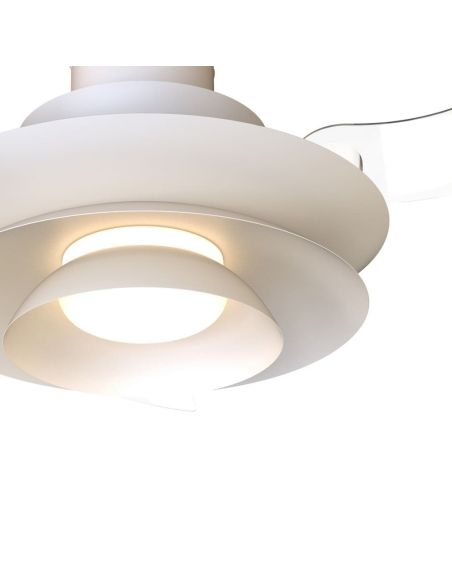 Ventilador tipo plafón moderno con aspas retráctiles LED ACONCAGUA blanco Ø1060mm 20W 2520lm CCT 3000-5000K DC