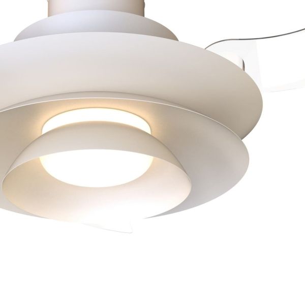Ventilador tipo plafón moderno con aspas retráctiles LED ACONCAGUA blanco Ø1060mm 20W 2520lm CCT 3000-5000K DC