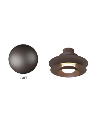 Ventilador tipo plafón moderno con aspas retráctiles LED ACONCAGUA café Ø1060mm 20W 2520lm CCT 3000-5000K DC