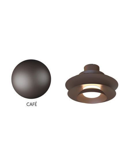 Ventilador tipo plafón moderno con aspas retráctiles LED ACONCAGUA café Ø1060mm 20W 2520lm CCT 3000-5000K DC