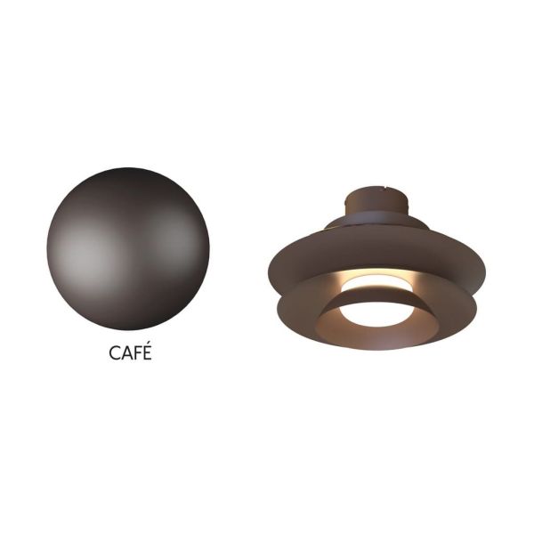 Ventilador tipo plafón moderno con aspas retráctiles LED ACONCAGUA café Ø1060mm 20W 2520lm CCT 3000-5000K DC