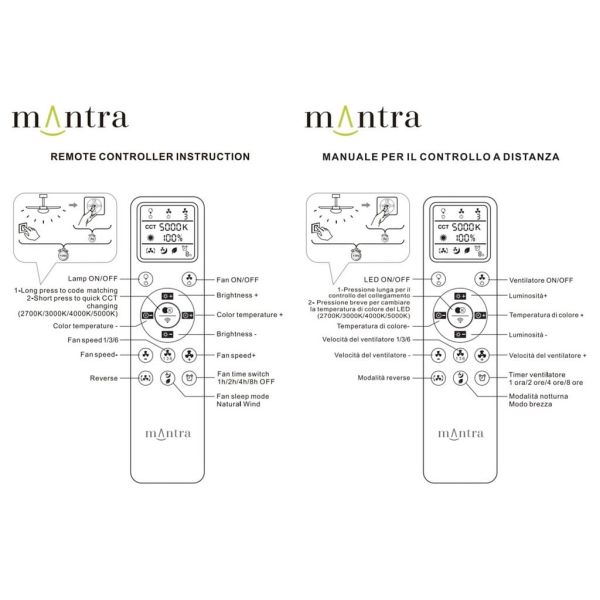 Ventoinha de teto moderno com pás retráteis, LED ACONCAGUA, cor café, Ø1060mm, 20W, 2520lm, CCT 3000-5000K DC