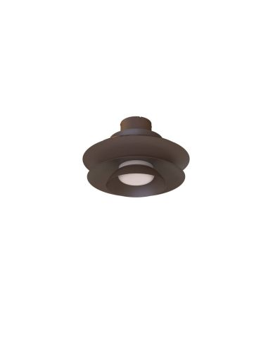 Ventilador tipo plafón moderno con aspas retráctiles LED ACONCAGUA café Ø1060mm 20W 2520lm CCT 3000-5000K DC