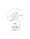 Ventilador tipo plafón moderno con aspas retráctiles LED ACONCAGUA café Ø1060mm 20W 2520lm CCT 3000-5000K DC