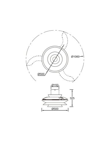 Ventilador tipo plafón moderno con aspas retráctiles LED ACONCAGUA café Ø1060mm 20W 2520lm CCT 3000-5000K DC