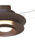 Ventilador tipo plafón moderno con aspas retráctiles LED ACONCAGUA café Ø1060mm 20W 2520lm CCT 3000-5000K DC