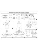 Ventilador tipo plafón moderno con aspas retráctiles LED ACONCAGUA café Ø1060mm 20W 2520lm CCT 3000-5000K DC