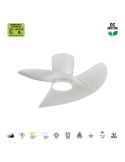 Ventilador de techo tipo plafón LED ONA blanco Ø700mm 18W 2520lm CCT 3000-5000K motor DC silencioso