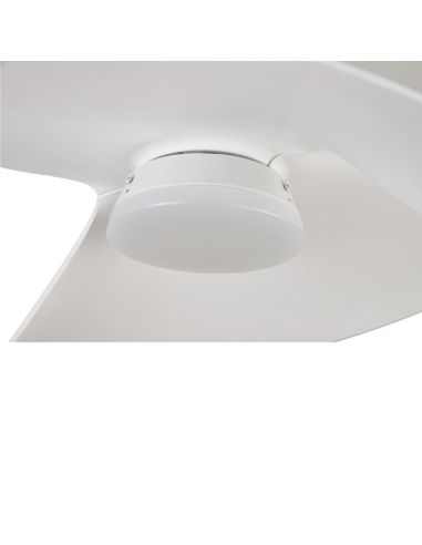 Ventilador de techo tipo plafón LED ONA blanco Ø700mm 18W 2520lm CCT 3000-5000K motor DC silencioso