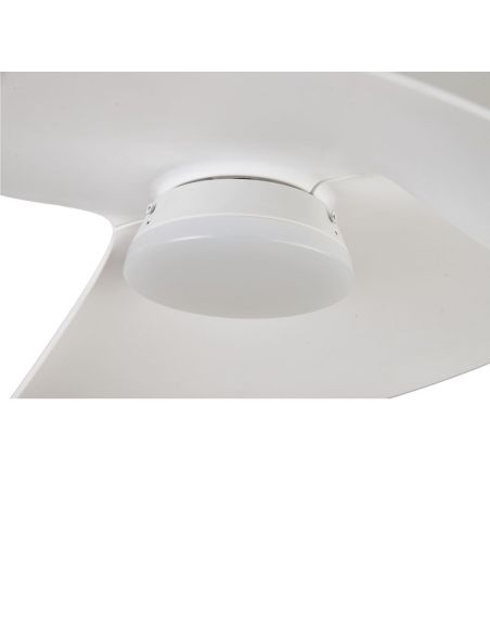 Ventilador de techo tipo plafón LED ONA blanco Ø700mm 18W 2520lm CCT 3000-5000K motor DC silencioso