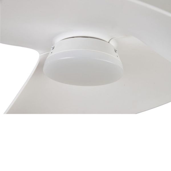 Ventilador de techo tipo plafón LED ONA blanco Ø700mm 18W 2520lm CCT 3000-5000K motor DC silencioso