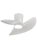 Ventilador de techo tipo plafón LED ONA blanco Ø700mm 18W 2520lm CCT 3000-5000K motor DC silencioso