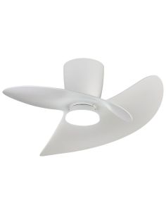 Ventilador de techo tipo plafón LED ONA blanco Ø700mm 18W 2520lm CCT 3000-5000K motor DC silencioso